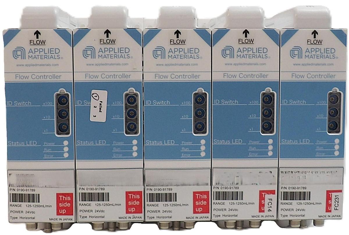 Used AMAT Applied Materials 0190-91789 Flow Controller 125-1250mL Lot of 5 Working