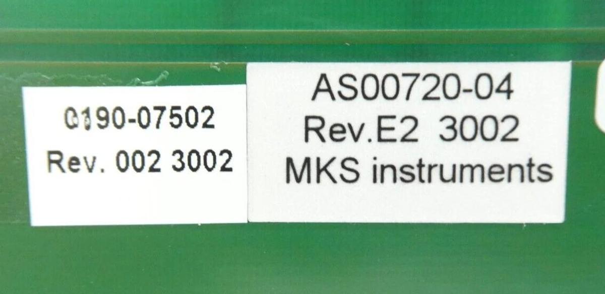 Used MKS Instruments AS00720-04 Power Supply PCB Card AMAT 0190-07502 Working Surplus