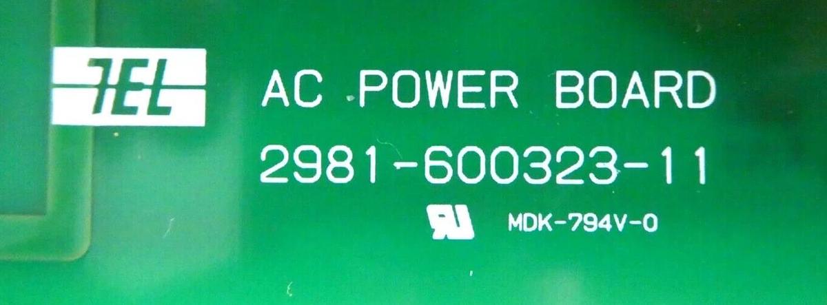 TEL Tokyo Electron 2981-600323-11 AC Power Board PCB B22981-600323-11 New Spare