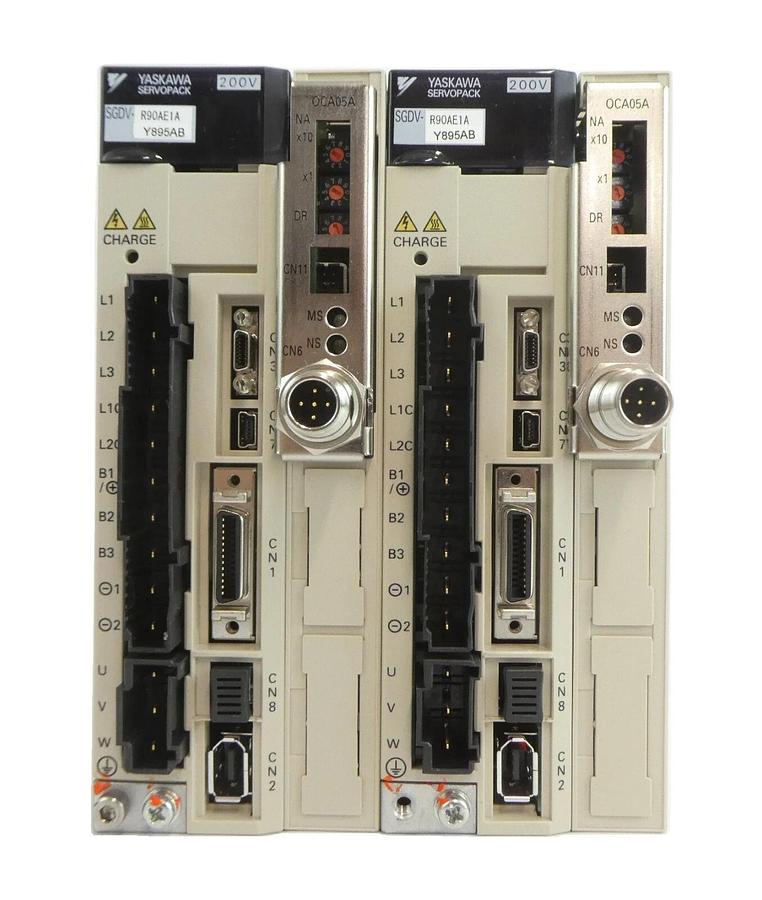 Used Yaskawa Electric SGDV-OCA05A Servo Drive SERVOPACK Lot of 2 Working