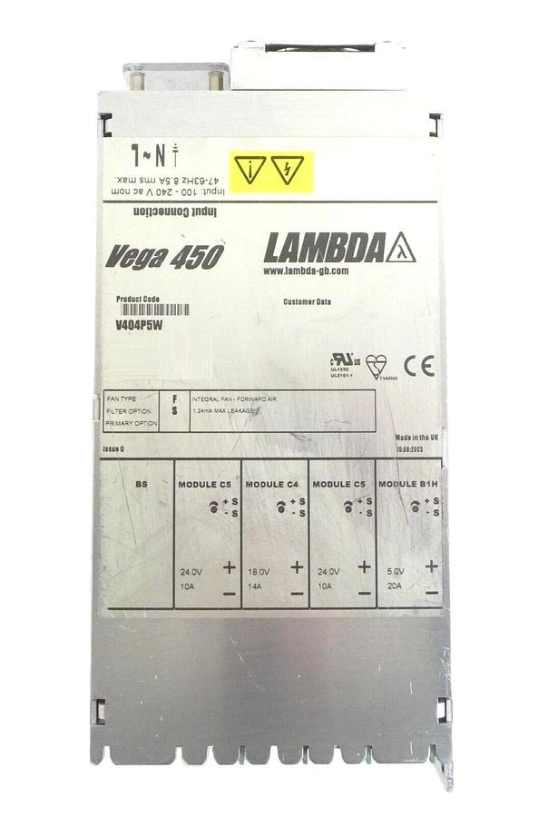 Used TDK-Lambda V404P5W Modular Power Supply Assembly Vega 450 Working Surplus