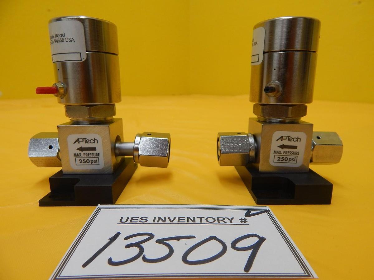 Used APTech AP3550SM 2PW FV4 FV4 Springless Diaphragm Valve Lot of 2 Used Working