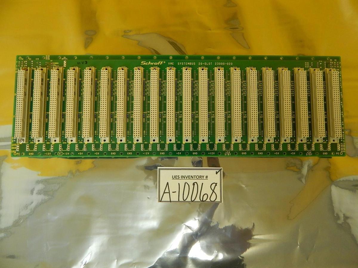 Used Schroff 23000-020 VME Systembus 20-Slot Backplane PCB TEL P-8 Used Working