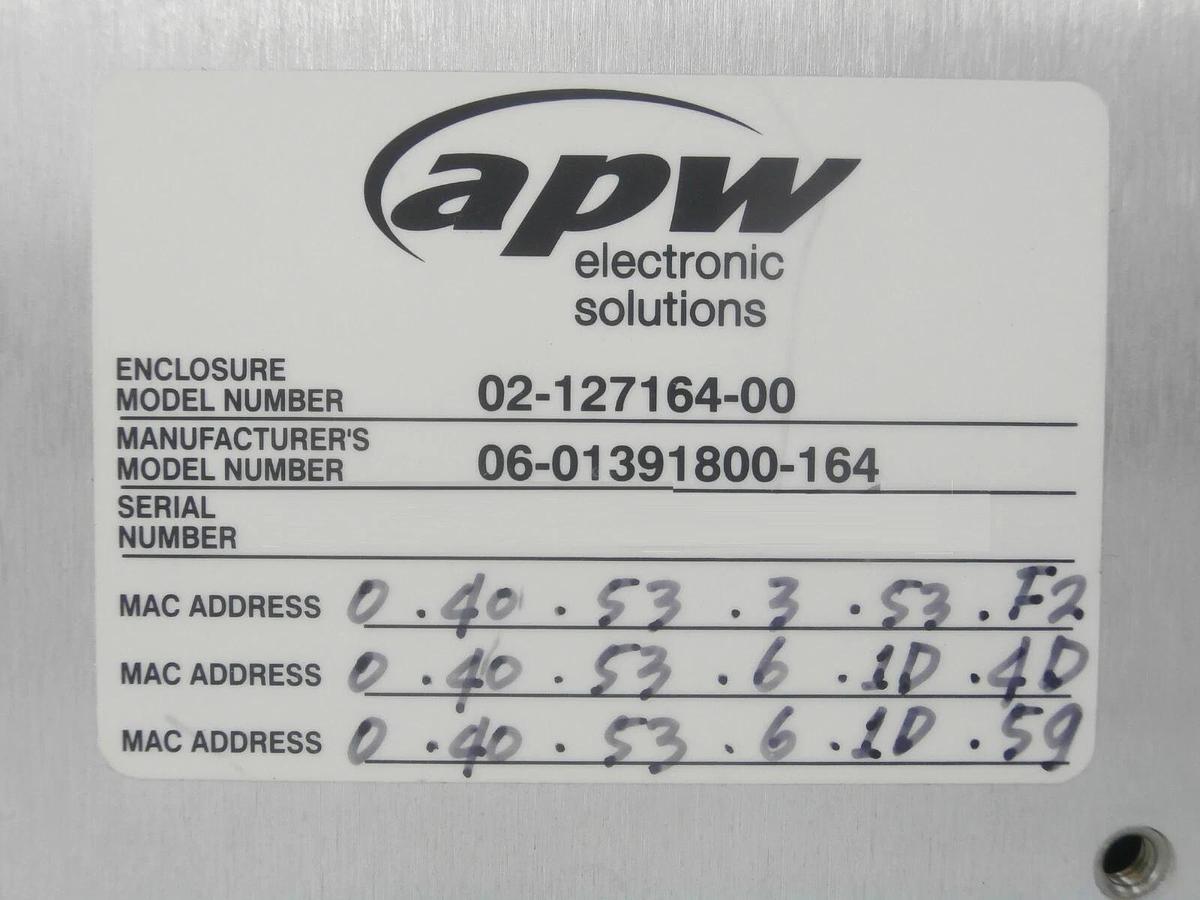 Used APW 06-01391800-164 MC2 Controller Module Novellus 15-127164-00 Working Surplus