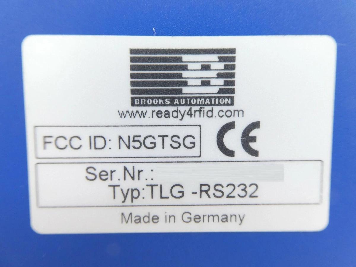 Used Brooks Automation TLG-I2-AMAT-R1 Transponder Reader ASC-I1 TLG-RS232 Working