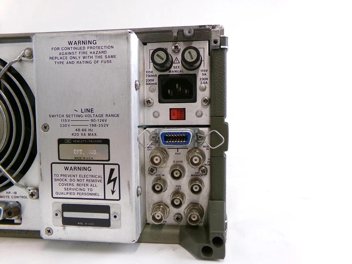 Used HP Hewlett-Packard 8662A Synthesized Signal Generator Option 001 Untested Spare