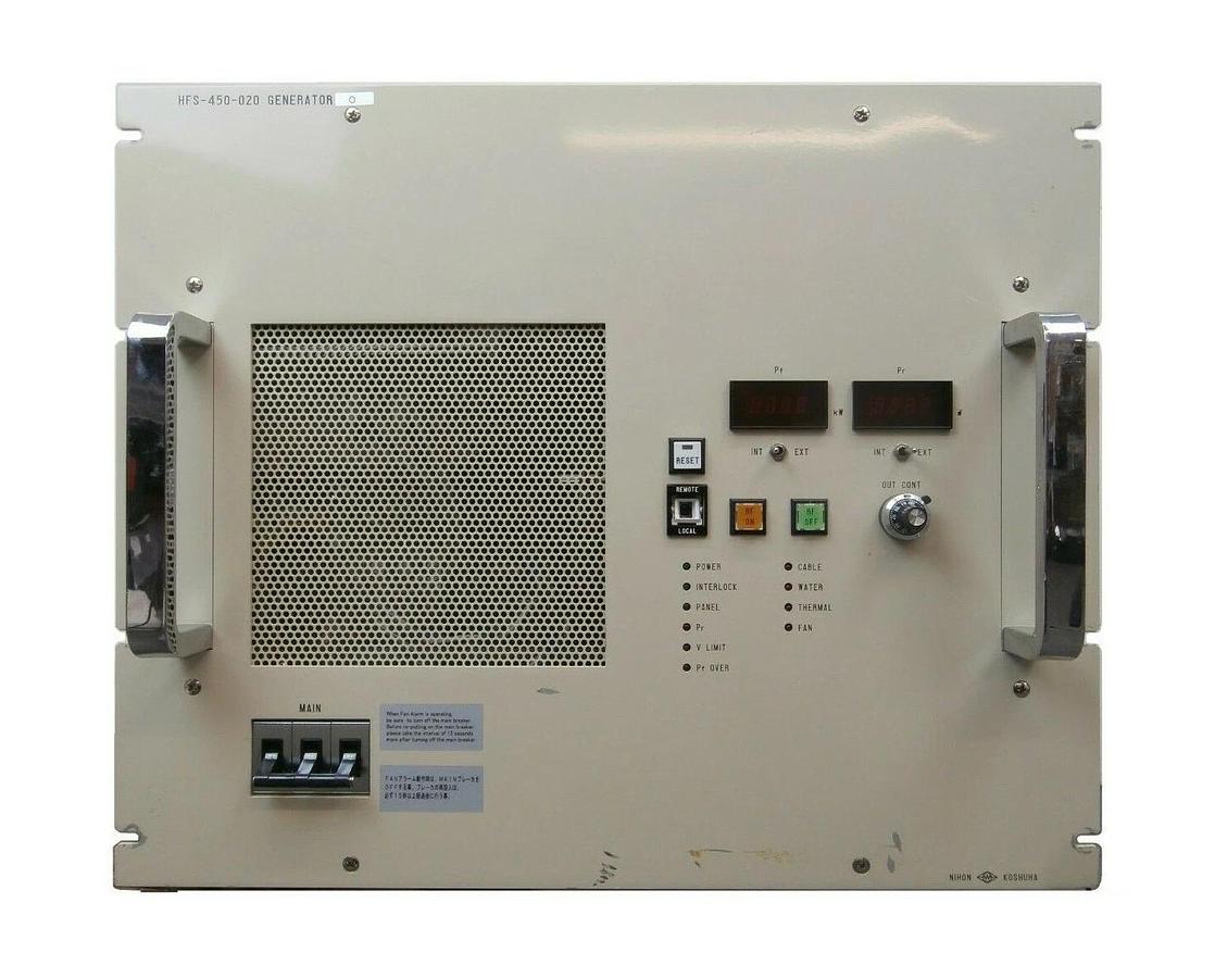 Used Nihon Koshuha HFS-450-020-5 450MHz 2kW Generator Hitachi MU-712E Untested As-Is