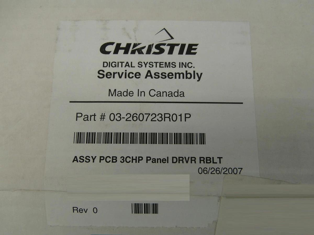 Refurbished Christie 03-260723R01P 3 Chip Panel Driver PCB 50-000723-01P Refurbished