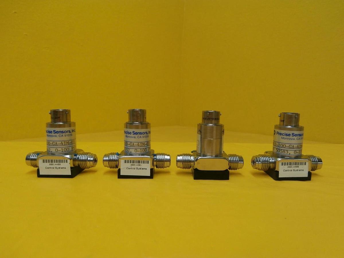 Used Precise Sensors 4863-100-GA-4IM-03 0-100 PSIA Reseller Lot of 4 Used Working