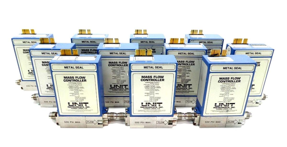 Used UNIT Instruments UFC-1660 Mass Flow Controller MFC Reseller Lot of 11 Working