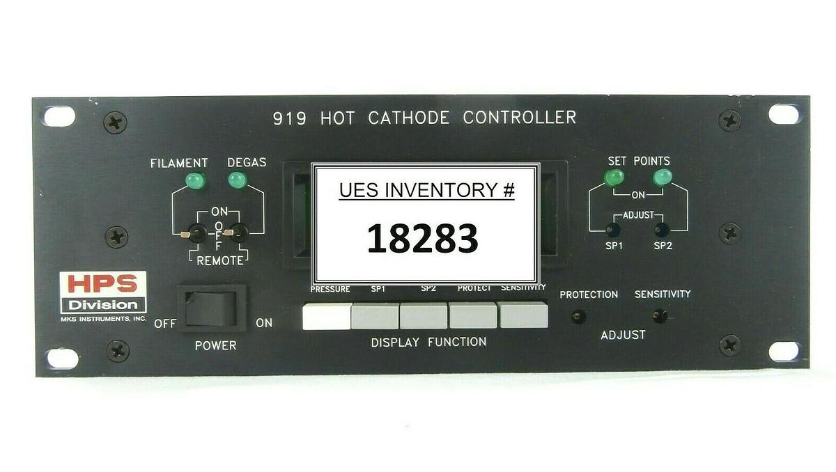 Used MKS Instruments 919 Hot Cathode Controller Ionization High Vacuum HPS Spare