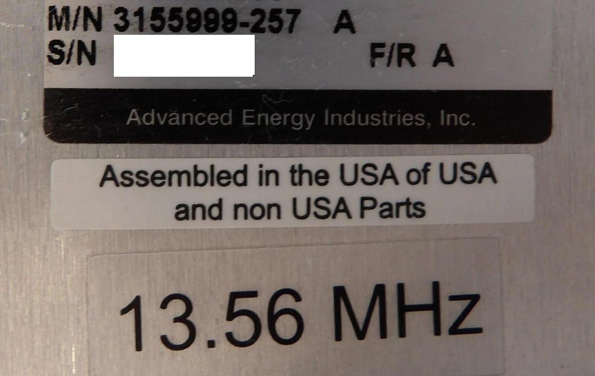 Used Navigator II AE Advanced Energy 3155999-247 RF Match Unit 13.56 MHz Working