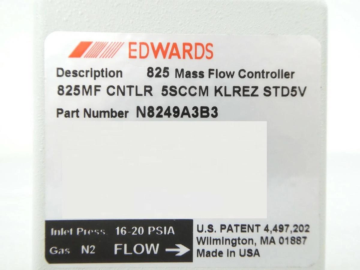 Used Edwards N8249A3B3 Mass Flow Controller MFC 825 Series B Varian 2215048 Working