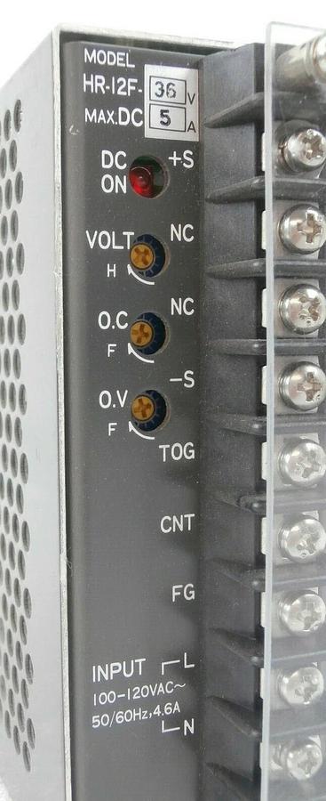 Used Nemic-Lambda HR-12F-36 DC Power Supply Working Surplus