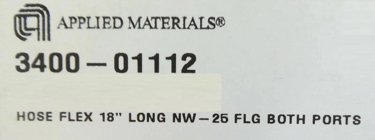 AMAT Applied Materials 3400-01112 Stainless Steel Vacuum Flex Hose Lot of 2 New