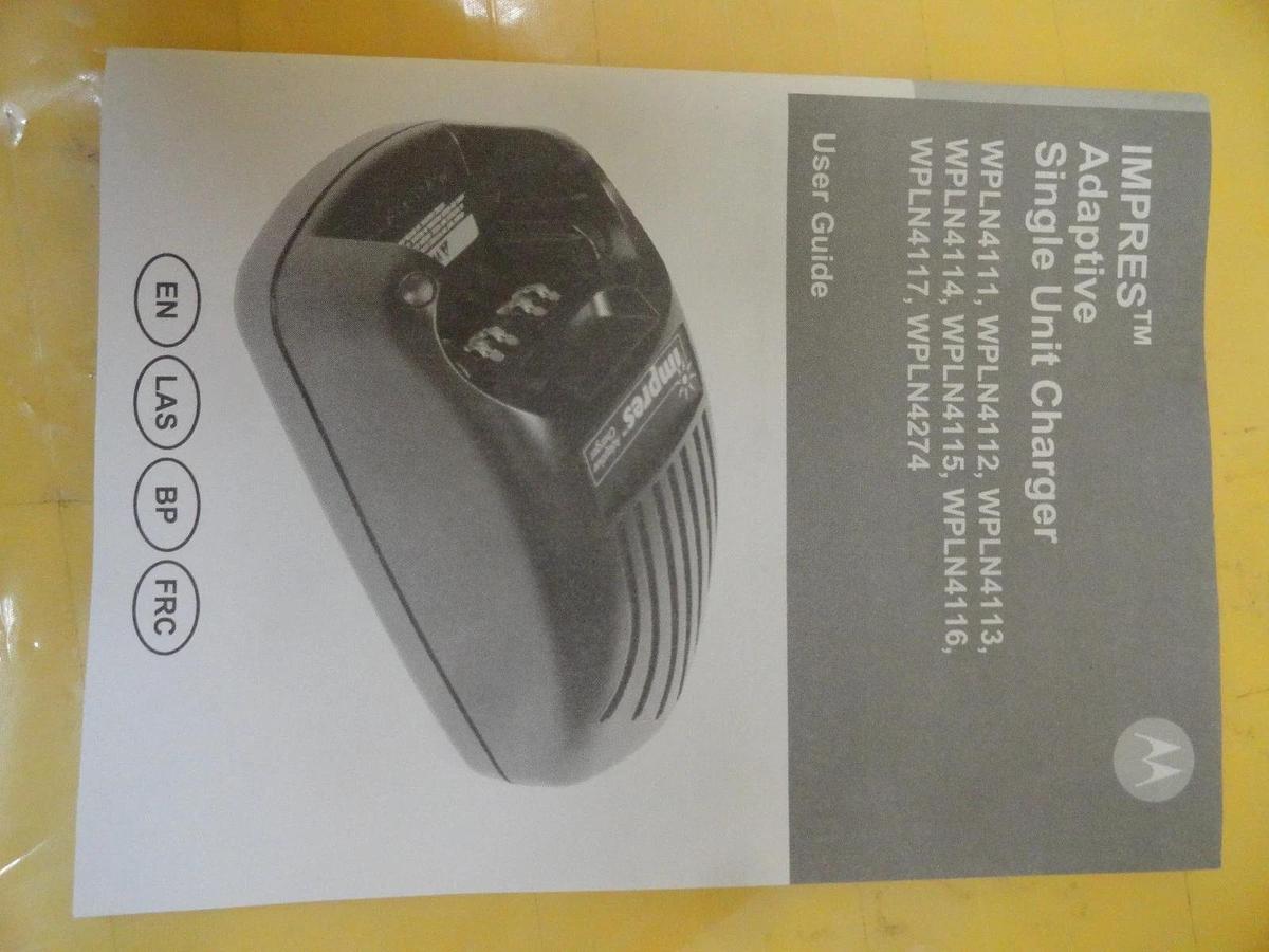 Motorola WPLN4111AR Impres Adaptive Charger V3.90 MOTWPLN4111AR New Surplus