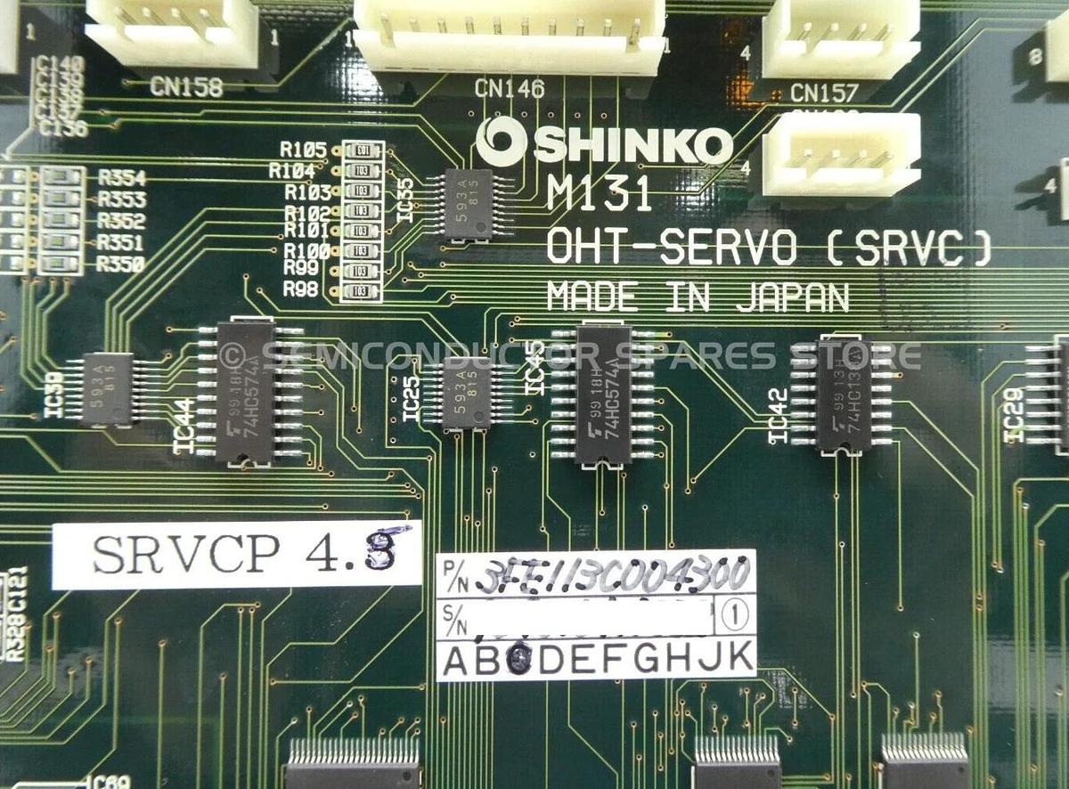 Used Shinko Electric 3FE113C004300 PCB OHT-SERVO (SRVC) M131 SRVCP 4.5 Ver. 2-3 Spare