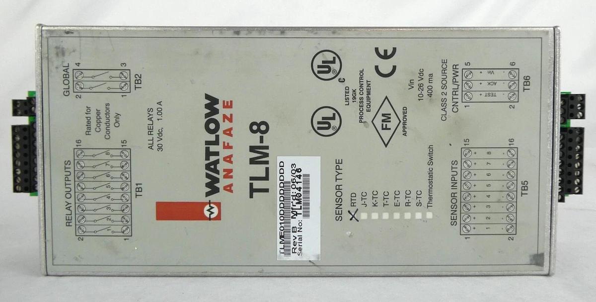 Used Watlow TLME010DDDDDDDD Thermal Limit Monitor TLM-8 Reseller Lot of 3 Working