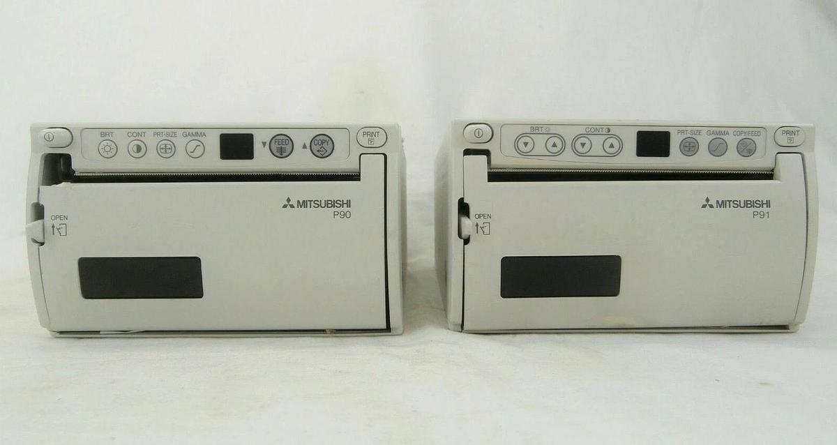 Used Mitsubishi Video Copy Processor Video Printer P90W P91W Lot of 2 Damaged As-Is
