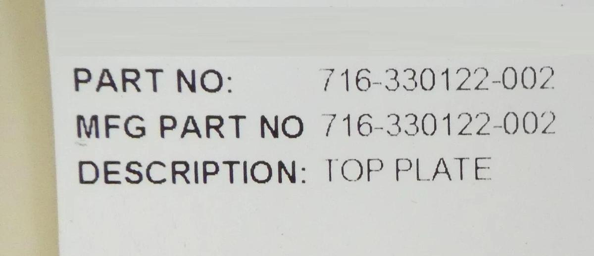 Lam Research 716-330122-002 Ceramic Top Plate New Surplus