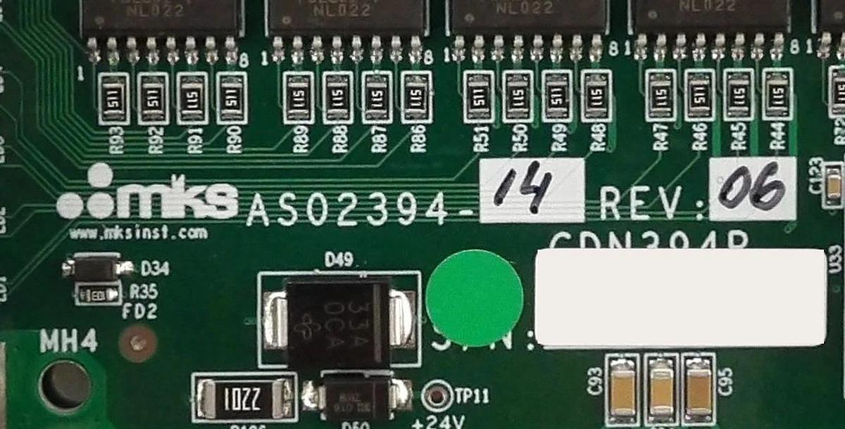 Used MKS Instruments AS02394-14 DeviceNet PCB Card CDN394R AMAT 0190-37829 Working