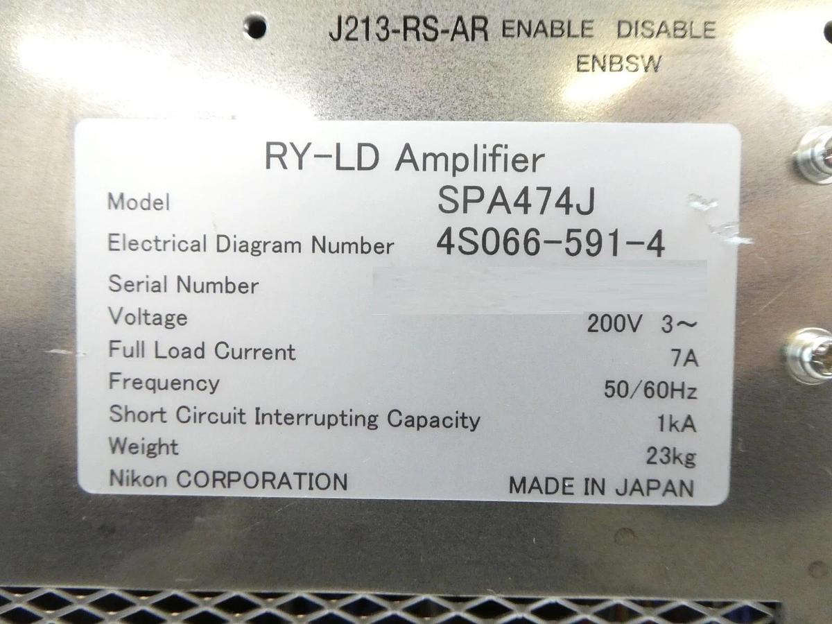 Used Nikon 4S066-591-4 RY-LD Amplifier Module SPA474J 4S013-684-1 Bent Handle Working