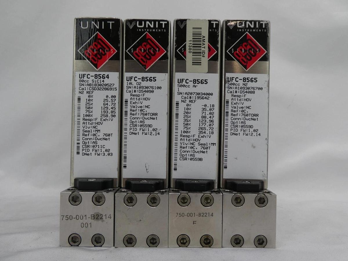 Used Celerity UFC-8565 UFC-8564 Mass Flow Controller MFC Reseller Lot of 4 Working