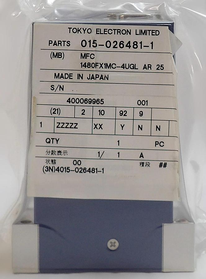 Hitachi Metals SAM SFC1480FX Mass Flow Controller MFC TEL 015-026481-1 New
