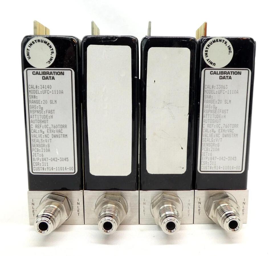 Used UNIT Instruments UFC-1110A Mass Flow Controller MFC UFC-1110 20 SLM O2 Lot of 20