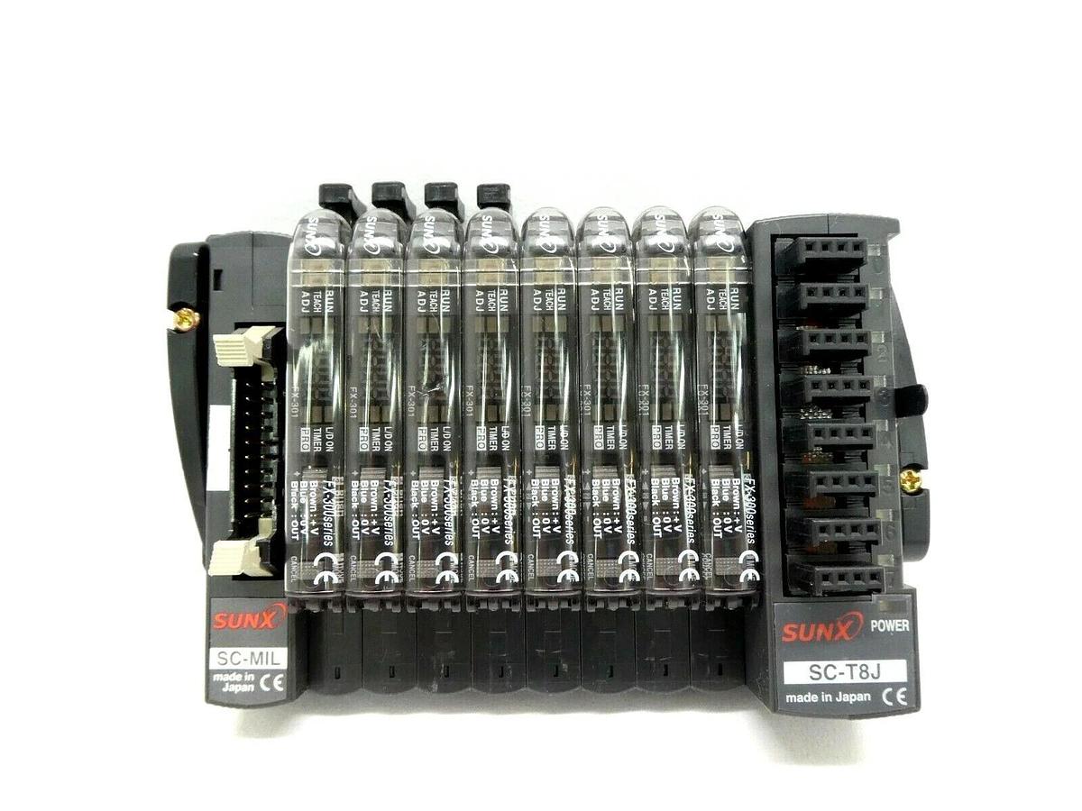 Used Sunx SC Series Sensor-PLC Connection System SC-MIL SC-T8J FX-300 Working Surplus