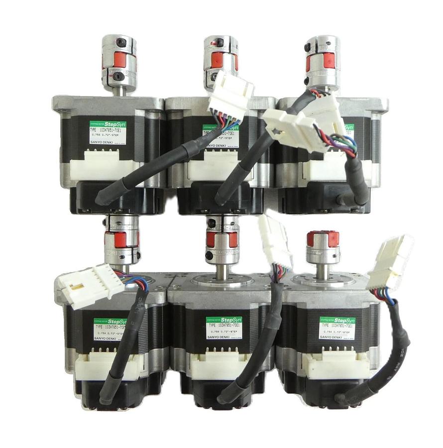 Used Sanyo Denki 103H7851-70E1 5-Phase Stepping Motor StepSyn Reseller Lot of 6