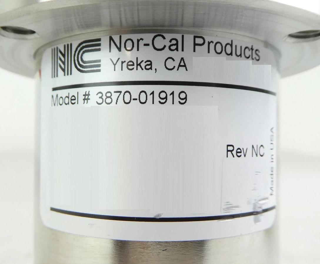 Used Nor-Cal Products 3870-01919 Pneumatic Angle Valve AMAT Reseller Lot of 2 Working