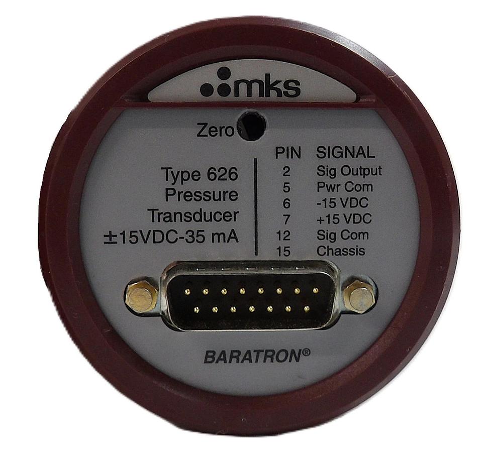 Used MKS Instruments 626B-28270 Baratron Capacitance Manometer Lot of 2 Surplus