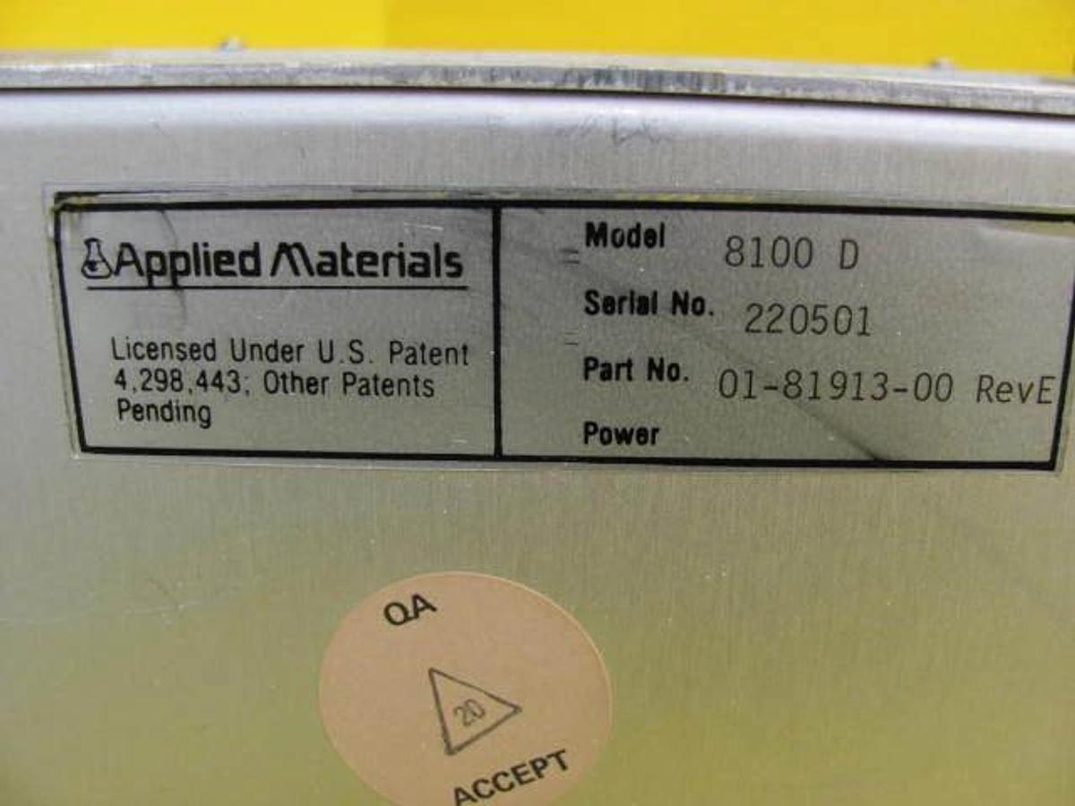 Used AMAT Applied Materials 01-81913-00 System DC Power Supply 8100 D Working Surplus