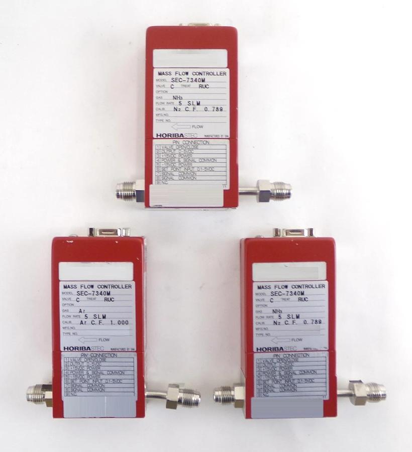 Used Horiba STEC SEC-7340M Mass Flow Controller MFC 5 SLM Reseller Lot of 5 Surplus