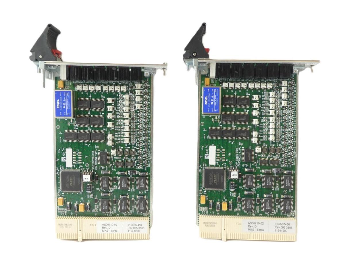 Used MKS Instruments AS00710-02 Digital I/O PCB Card AMAT 0190-07450 Lot of 2 Working