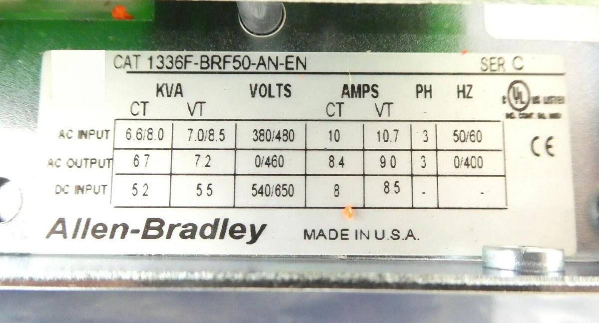 Used AB Allen-Bradley 1336F-BRF50-AN-EN VFD Variable Frequency Drive Rockwell Working