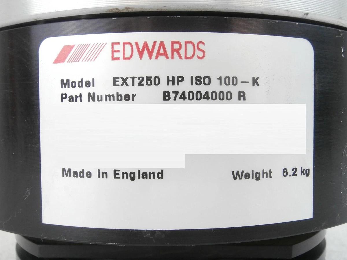 Used EXT250 HP Edwards B74004000 R Turbomolecular Pump ISO 100-K Turbo Untested As-Is