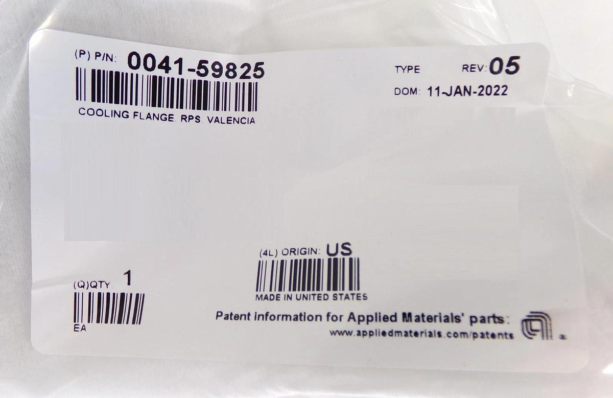 AMAT Applied Materials 0041-59825 RPS Cooling Flange New Surplus