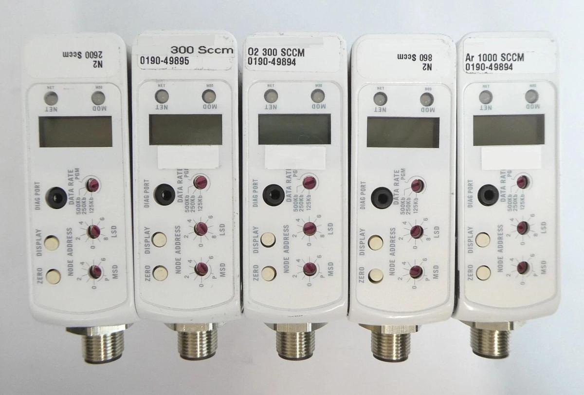Used Brooks Instrument GF125C Mass Flow Controller MFC GF125CXXC Lot of 13 Working
