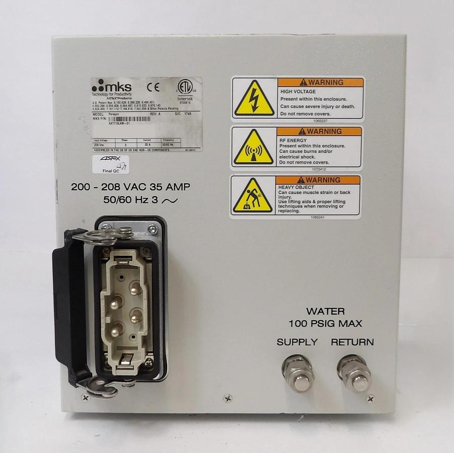 Used ASTRON Paragon F* MKS Instruments AX7710LAM-01 RPS Plasma Source ASTeX Untested