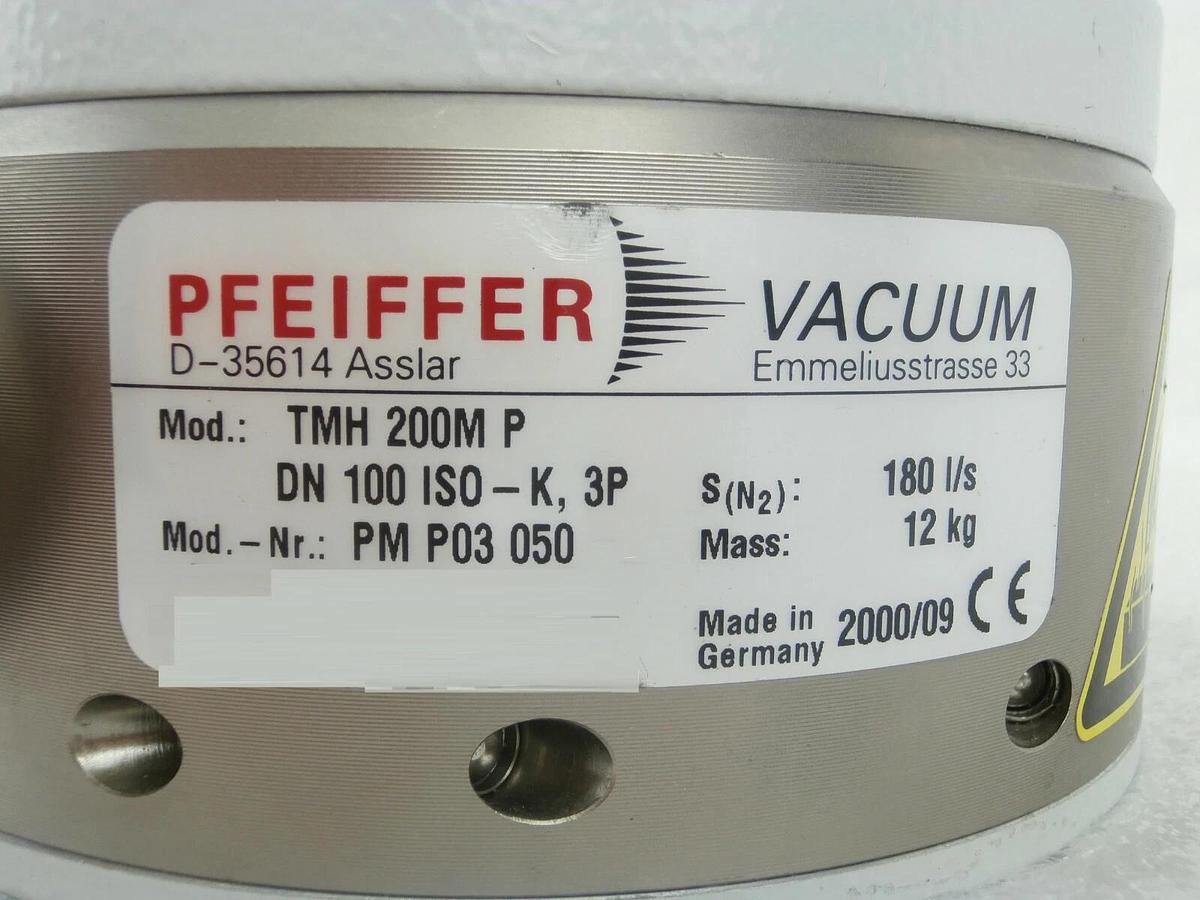 Used TMH 200M P Pfeiffer Vacuum PM P03 050 Turbomolecular Pump Turbo Tested Working