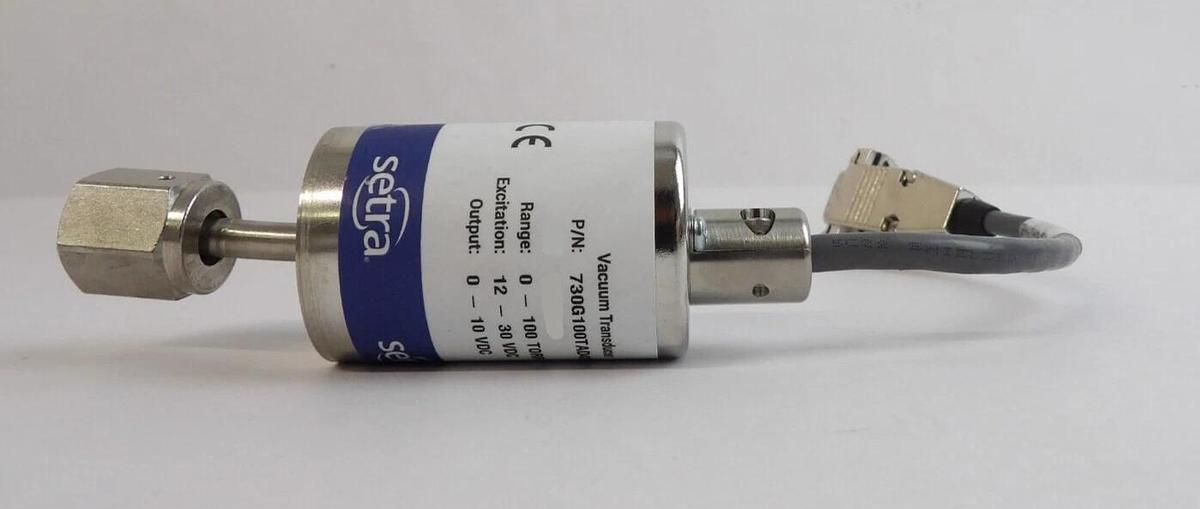 Used Setra Systems 730G100TAD42CZZKA2 Vacuum Transducer Model 730 Working