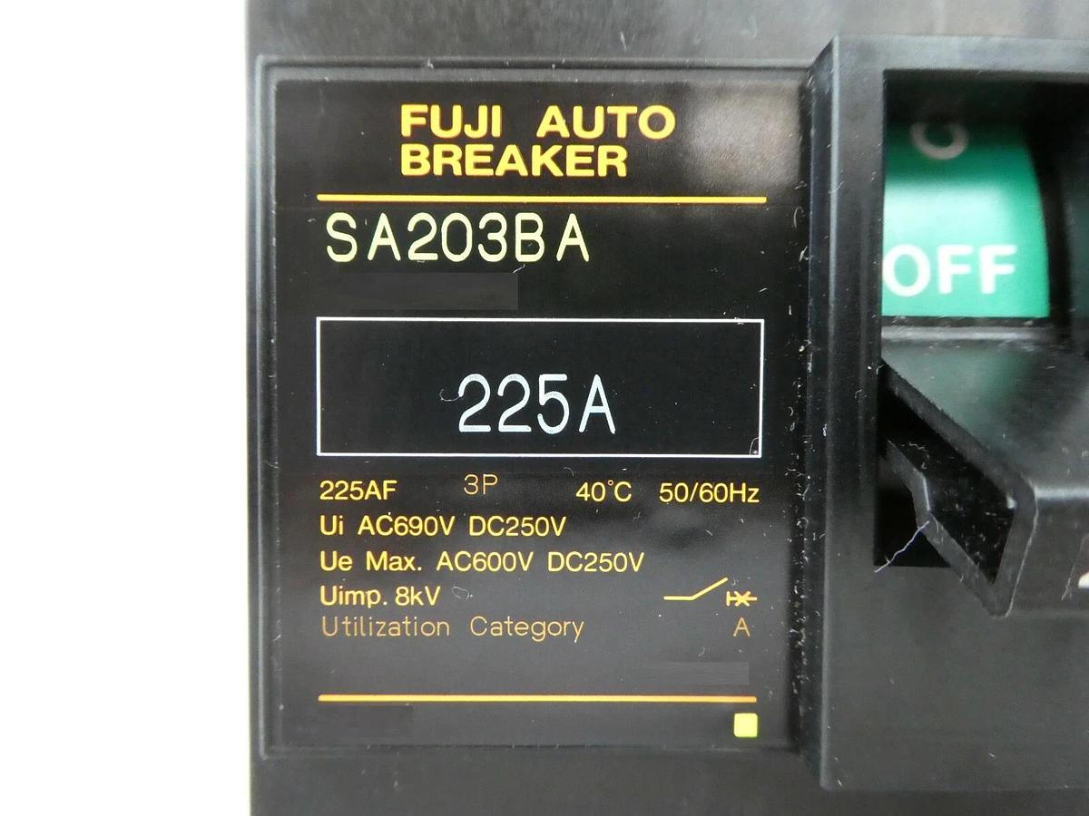 Fuji Electric SA203BA Circuit Breaker Reseller Lot of 3 Mattson 525-09859-00 New