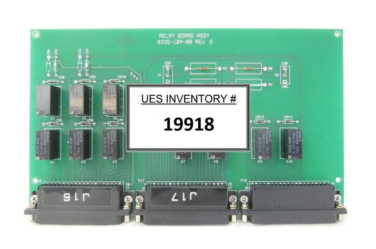 Used Veeco 0335-104-00 Relay Board Assembly PCB 1201 Working Surplus