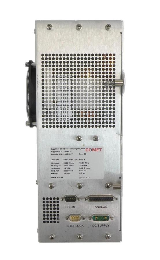 Used Comet Technologies 20071327 RF Match Lam Research 832-160407-001 Untested As-Is
