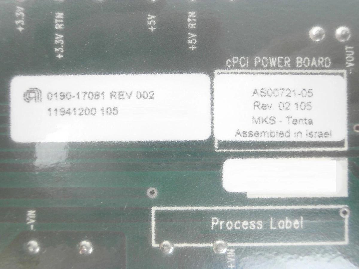 Used TeNTA PWRS-0721 cPCI Power Board PCB Card MKS AS00721-05 AMAT 0190-17081 Working