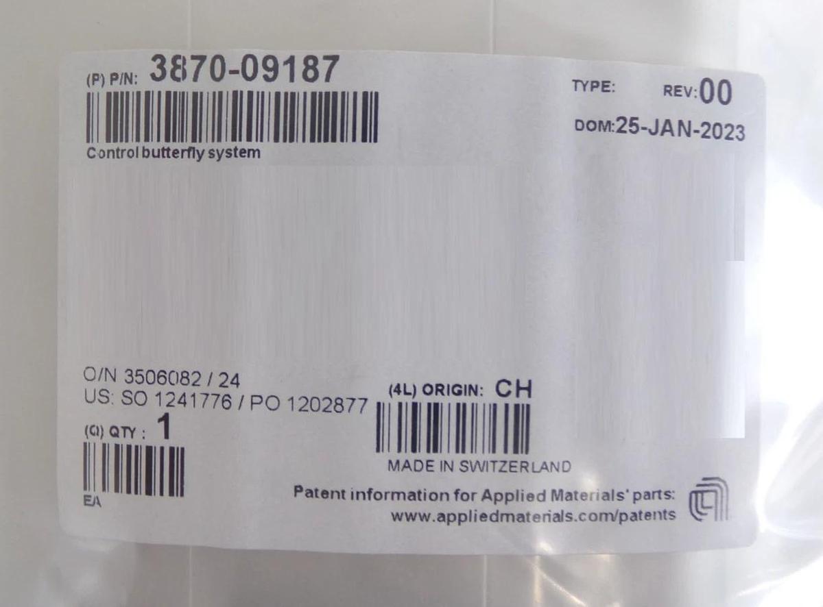 AMAT Applied Materials 3870-09187 Butterfly Valve Control System New Surplus