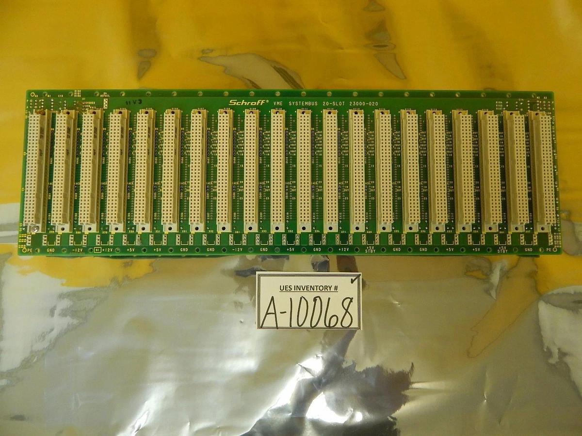 Used Schroff 23000-020 VME Systembus 20-Slot Backplane PCB TEL P-8 Used Working