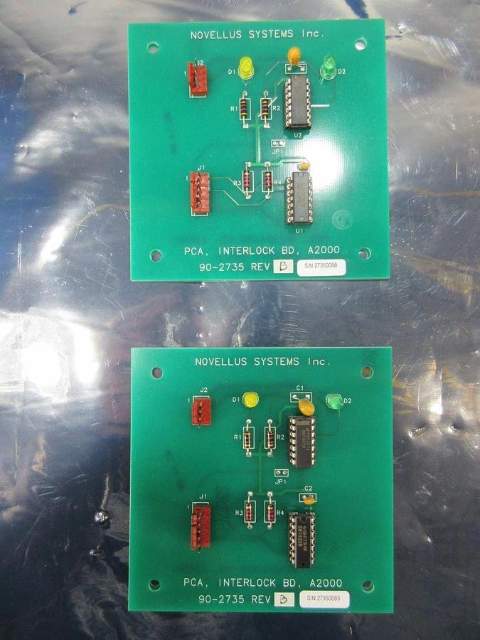 Used Novellus Systems 90-2735 Interlock Board A2000 PCB Rev. B Lot of 4 Working